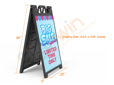 Signicade Deluxe A Frame Sign Graphic Print Sandwich Board Sign for Promotion Advertising 01